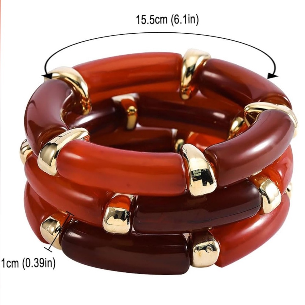 3 Pcs Stretch Stacking Bangle Set - Picture 3 of 5